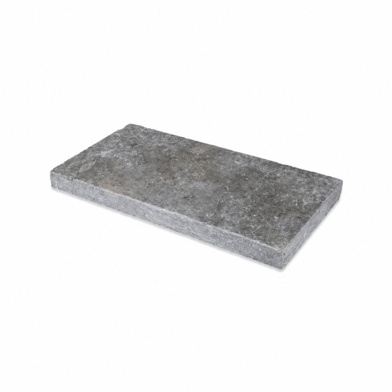 margelle en travertin gris 5 cm bord droit