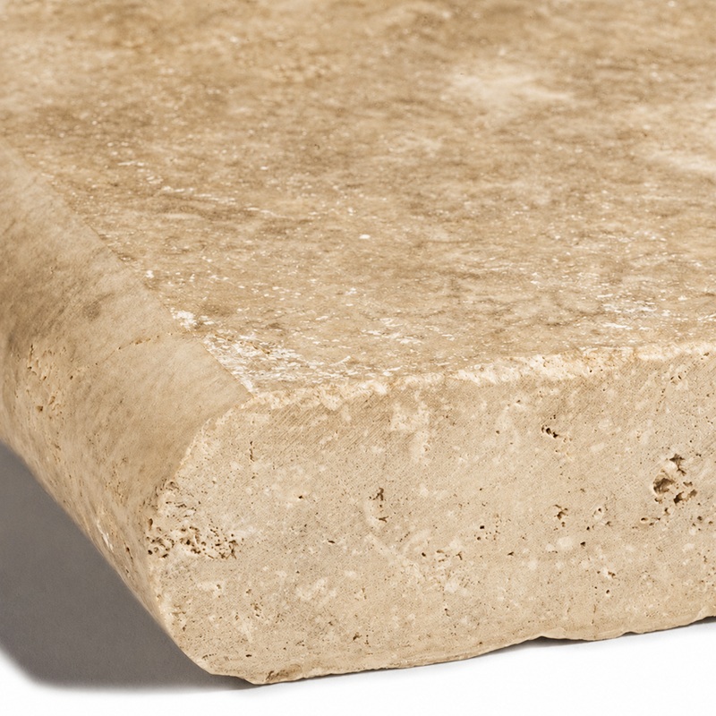 margelle travertin 5 cm - TOSCANIA 5x33x61cm bord arrondi