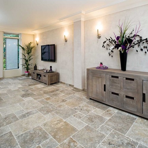 Travertin gris PLATINIUM opus romain