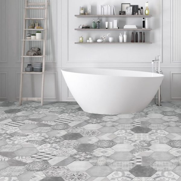 NUUK - ITT - Carrelage hexagonal gris