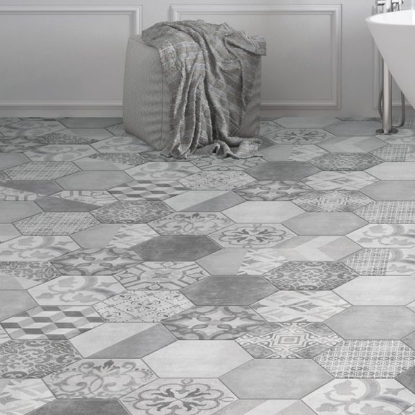 NUUK - ITT - Carrelage hexagonal gris