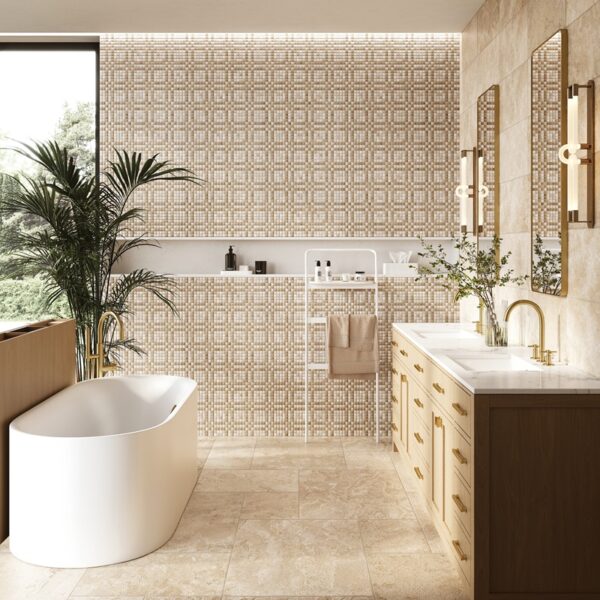 carrelage imitation travertin ECHOES de EDIMAX