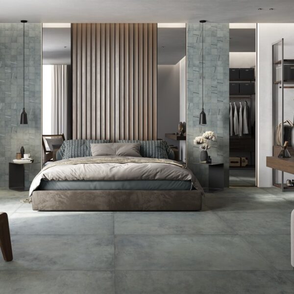 Carrelage effet béton gris bleu AVIO HURBAN La Fabbrica