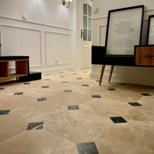 carrelage en travertin à cabochon TOSCANIA