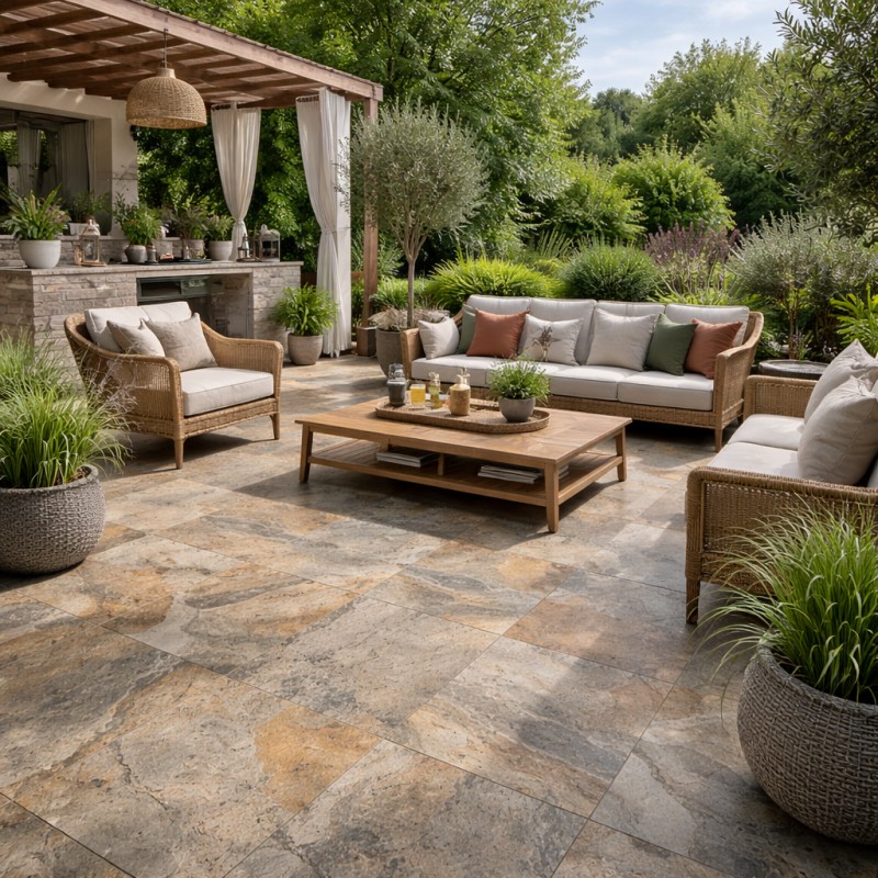 carrelage effet pierre terrasse BLOG IA SLATY MULITICOLORE EDIMAX