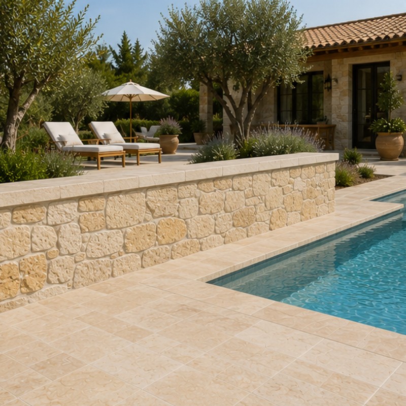 Parement pierre naturelle beige BORGO