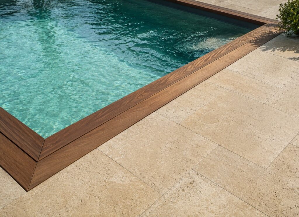 margelle de piscine en bois - blog
