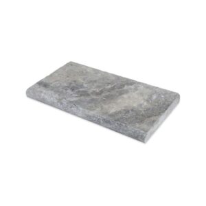 Margelle en travertin gris SILVER 5 cm bord arrondi