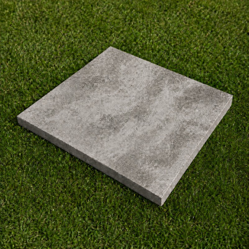 Chapeau de pilier en travertin gris SILVER