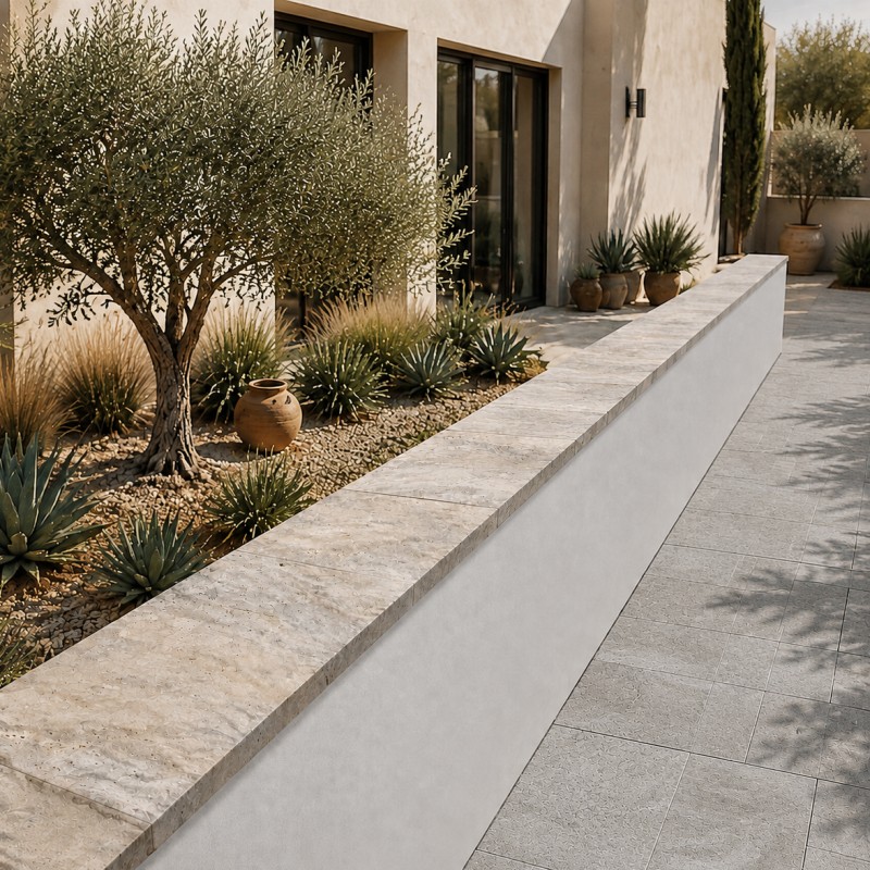 Dessus de mur Travertin gris SILVER