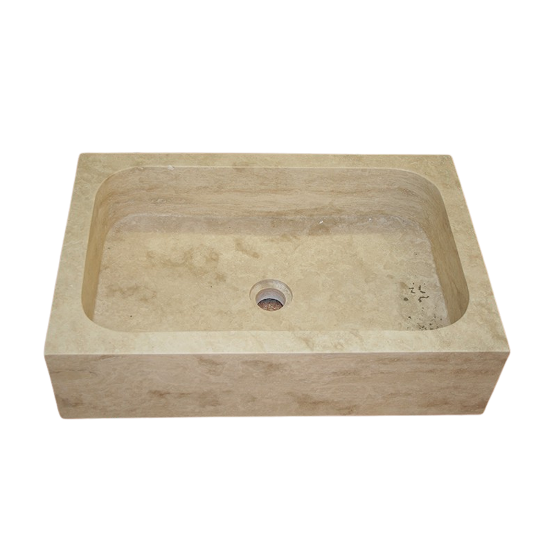 Evier travertin beige