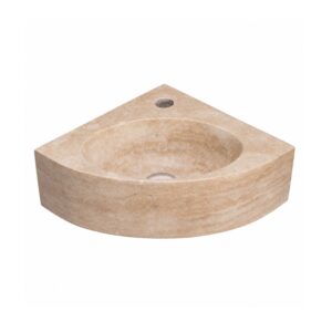 vasque d'angle en traverrin
