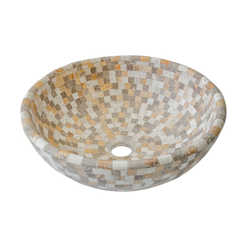 Vasque travertin multicolore