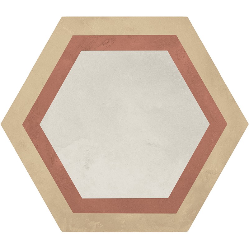 Carrelage hexagonal TERRA ARTE terracotta effet carreau de ciment MARCA CORONA