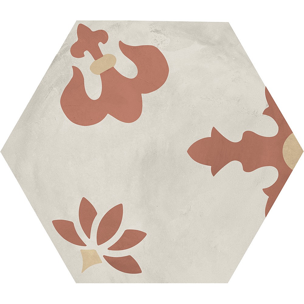 Carrelage hexagonal TERRA ARTE terracotta effet carreau de ciment MARCA CORONA