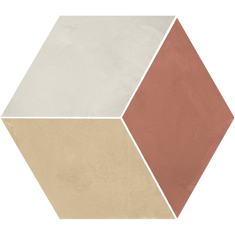 Carrelage hexagonal TERRA ARTE terracotta effet carreau de ciment MARCA CORONA