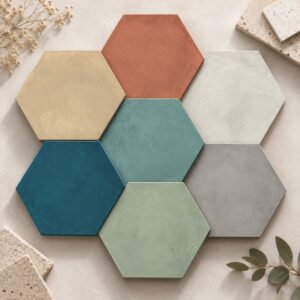 Carrelage hexagonal TERRA ARTE terracotta effet carreau de ciment MARCA CORONA